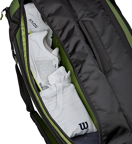 Miniatura 7 de WILSON Blade V8 Super Tour - Bolsa para raqueta de tenis, color verdenegro, con capacidad para hasta 9 raquetas