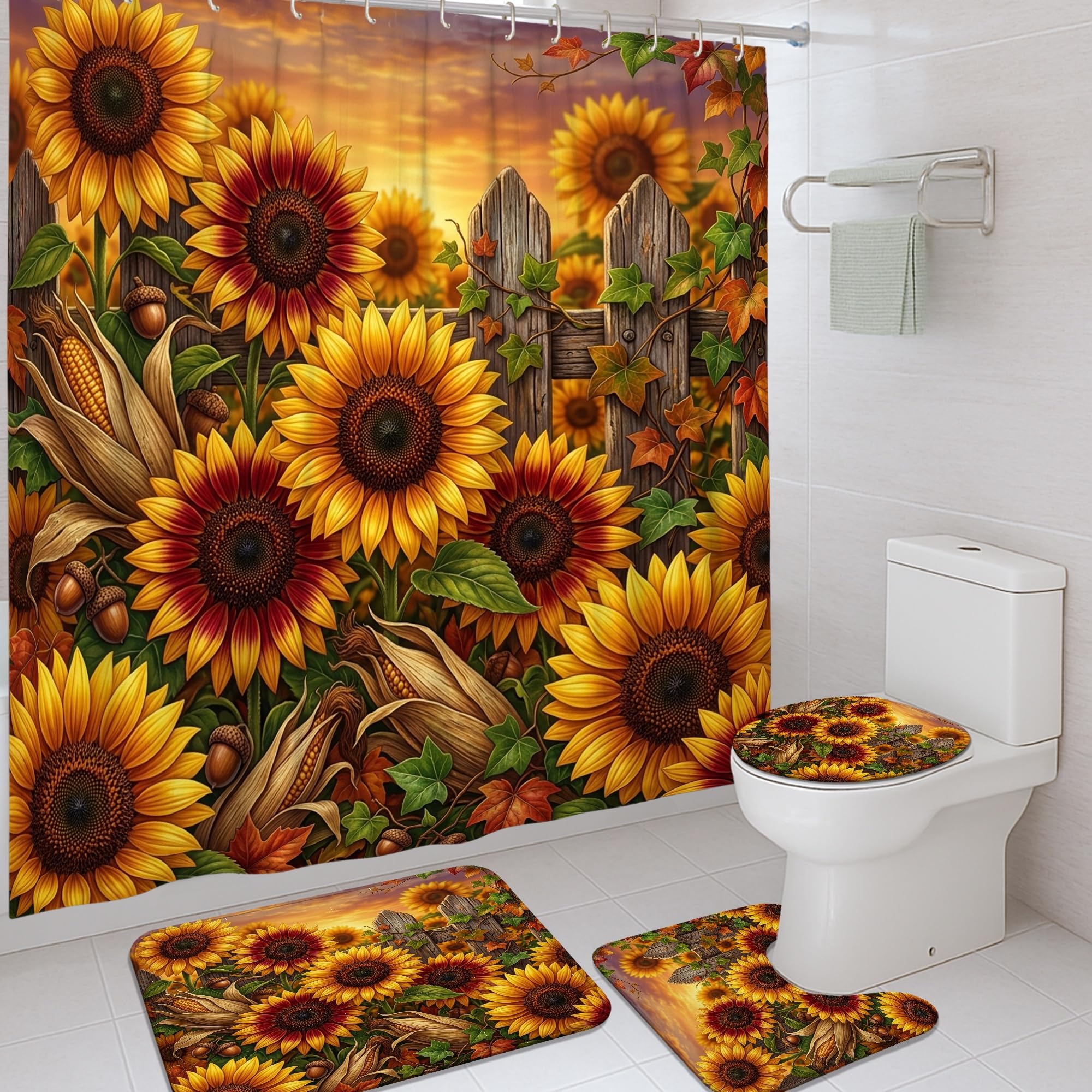 Rideau de douche en tissu anti éclaboussures pour baignoire d'appartement 183 x 183 cm