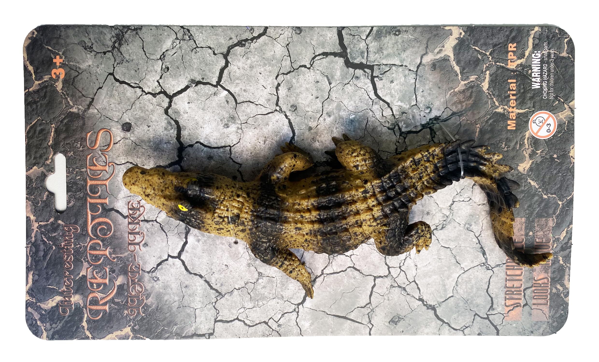 MACMERISE Galaxy Crocodile Toy - Realistic Open-Mouth Reptile Figurine with Sharp Teeth | Detailed Crocodile Model for Kids & Collectors