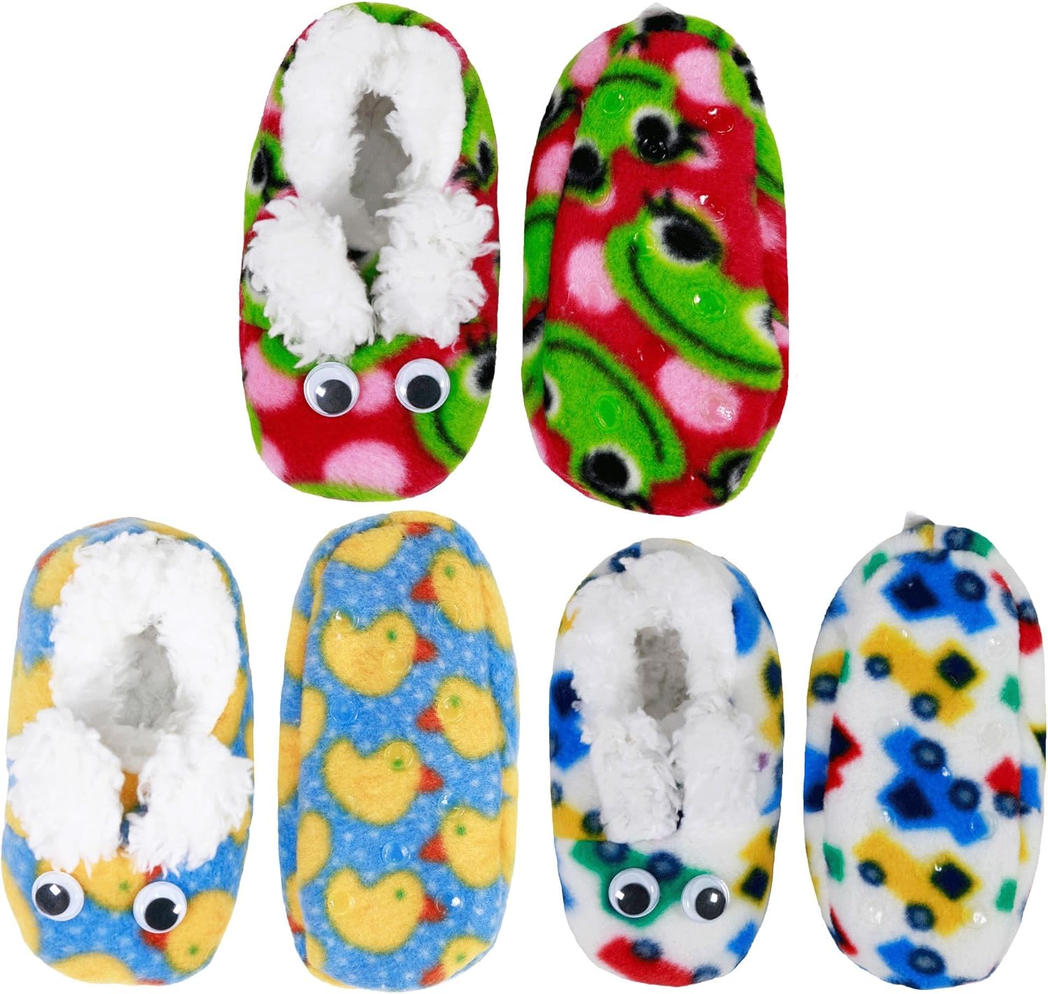 BambooMN Infants Toddler Soft Warm Plush Cozy Fuzzy Cartoon Animal Slippers Booties Socks Shoes