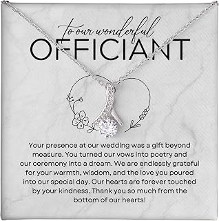 Wedding Officiant Alluring Necklace Message Card Box Standard - Your Presence at Our Wedding - from Bride Groom Marriage Ceremony Planner