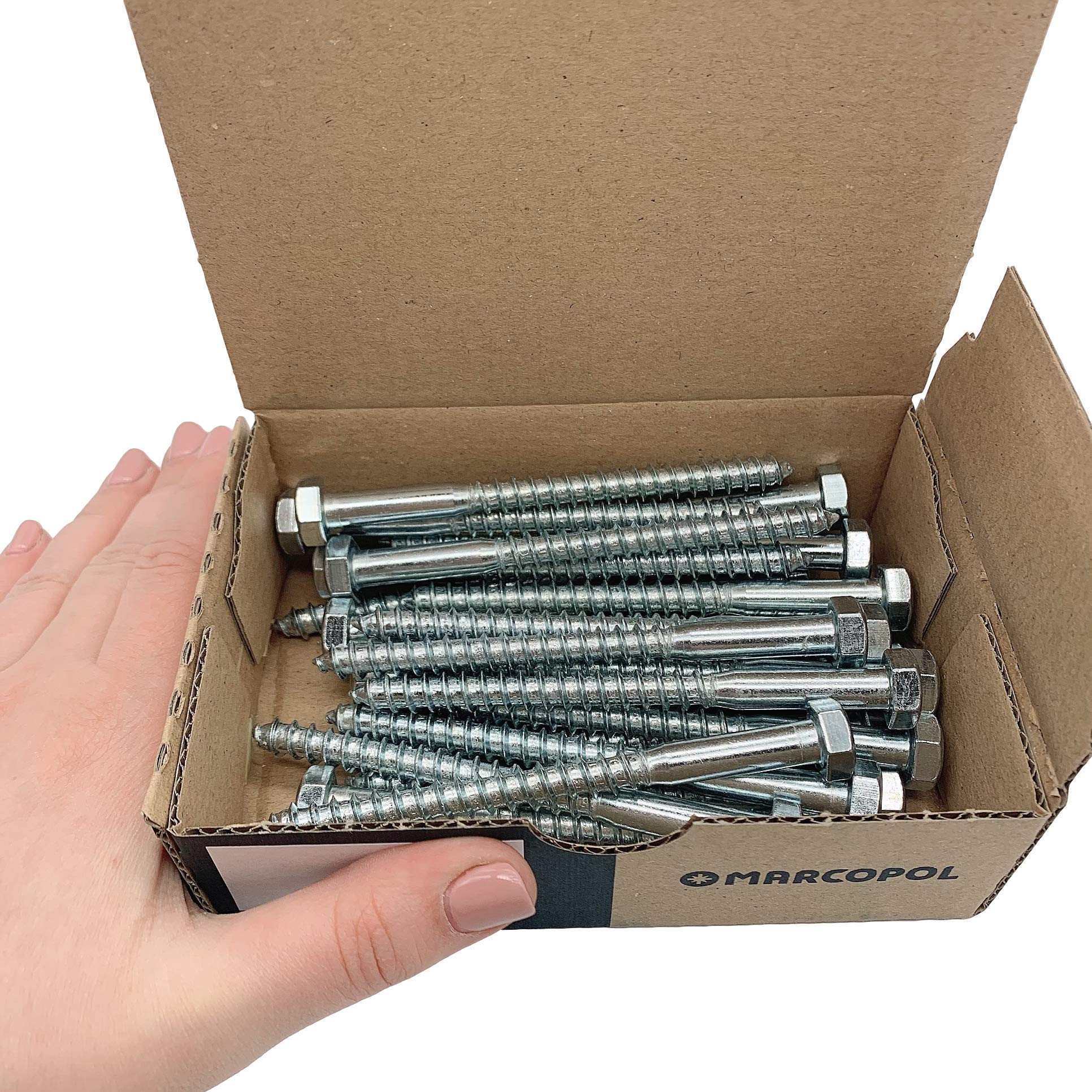 25 tornillos hexagonales de acero chapado en zinc DIN 571, M8 x 100 mm, tornillos hexagonales, pernos de retención, cabeza hexagonal, tirafondos (25, M8 x 100 mm)