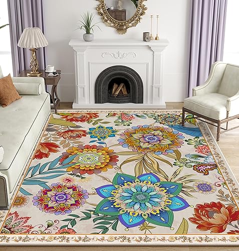 Miniatura 8 de Tapete retro para puerta delantera, alfombra pequeña para entrada 2x3 pies, antideslizante, lavable, moderno de mediados de siglo, tapete interior,