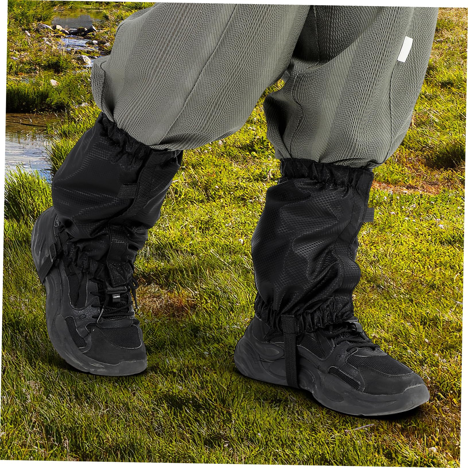 Veemoon Polainas Impermeables para Senderismo De Tela Oxford - Cubiertas De Tobillo para Camping y Actividades Libre - Protección Duradera y Ligera para Zapatos Color
