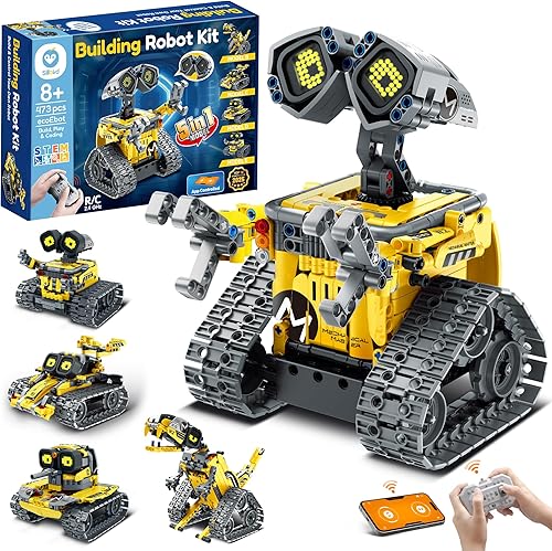 Sillbird Kit de construcción de robot con control remoto para niños de 8 a 14 años, juguete técnico de robótica de codificación STEM, regalos