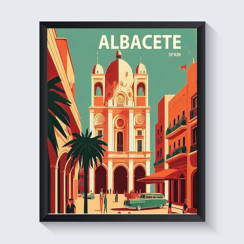 Miniatura 17 de HomeArtPrint Impresión artística, Barcelona, España, arte de pared, decoración de póster retro, 11 x 14 pulgadas (sin marco) Barcelona,