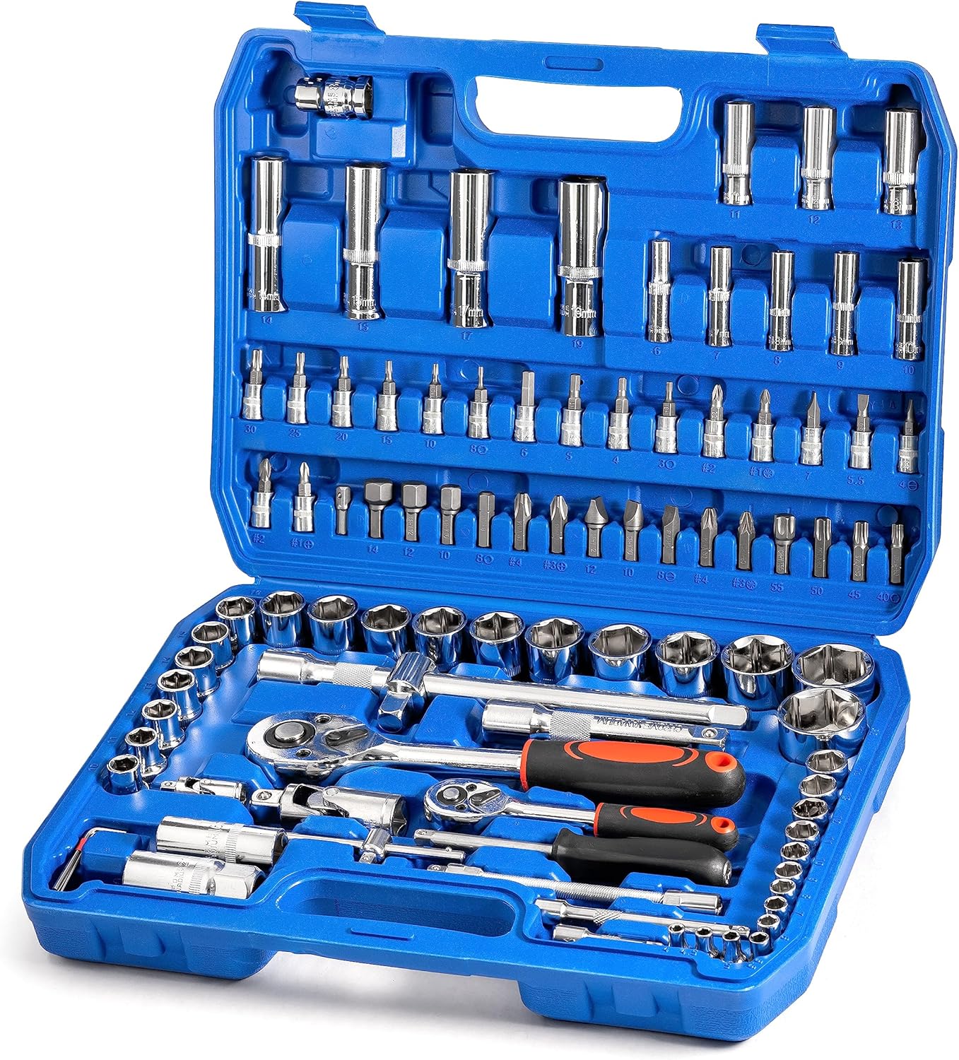 Vivo Technologies 94Pc 1/2" & 1/4" Socket Set & Screwdriver Bit Torx