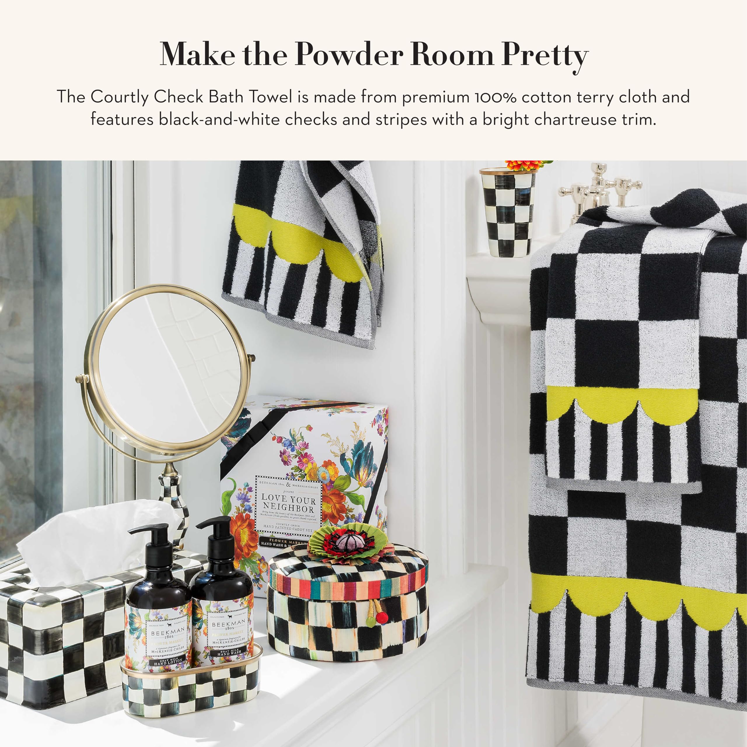 Amazon.com: MACKENZIE-CHILDS Bath Towel, Cute Decorative Bathroom