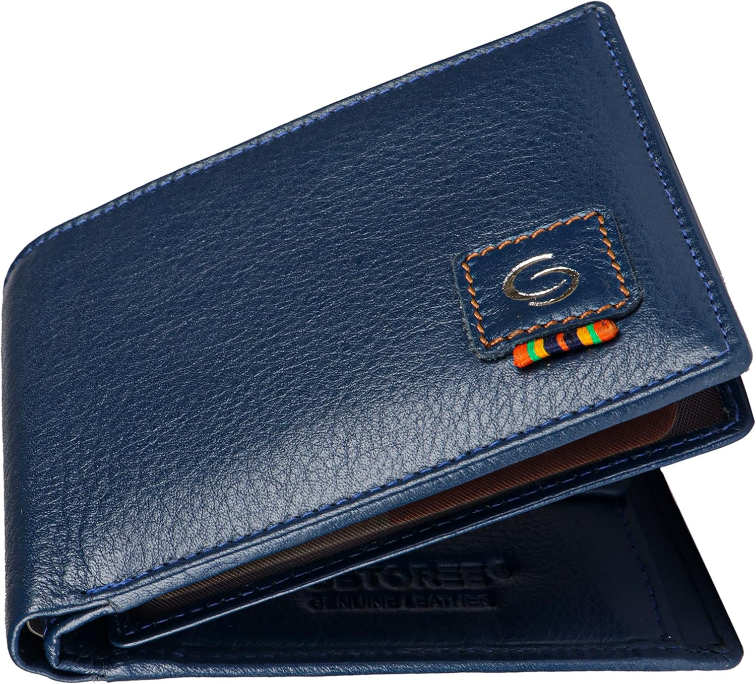 Florence RFID Blocking Leather Men's Wallet BrownGETOREE Florence RFID Blocking Leather Men's Wallet Brown, BLUE, Bi Fold Leather Wallet For Mens