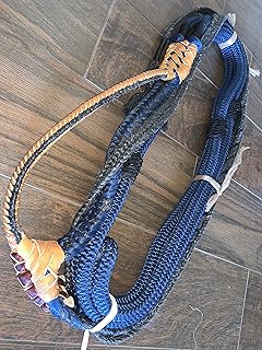 Brazilain Navy Blue on Black Poly Pro 7x9LH 3/4" x 3/4" Bull EPT Bull Ropes Full Brazilian 16'