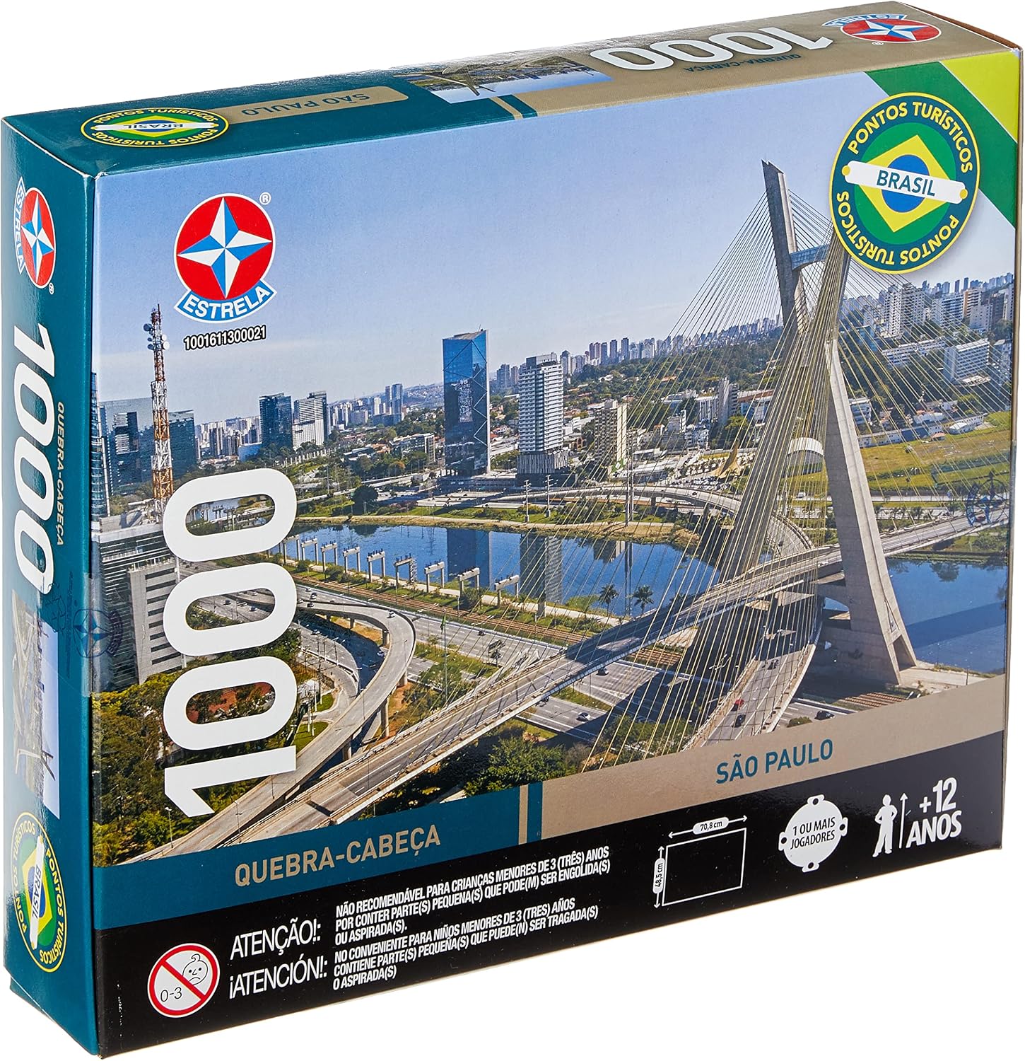 Quebra-cabeça, São Paulo, 1000 peças, Estrela - Exclusivo Amazon ...
