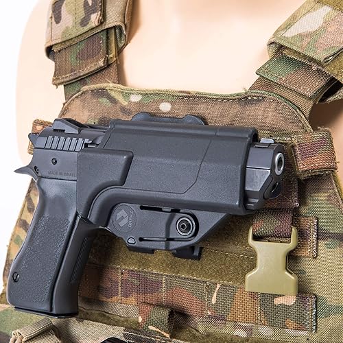 Vista 32 de Orpaz Funda IWI Masada de la serie C compatible con IWI Masada de 0.354 in para zurdos OWB, unisex, asegurará tu pistola con un aspecto táctico