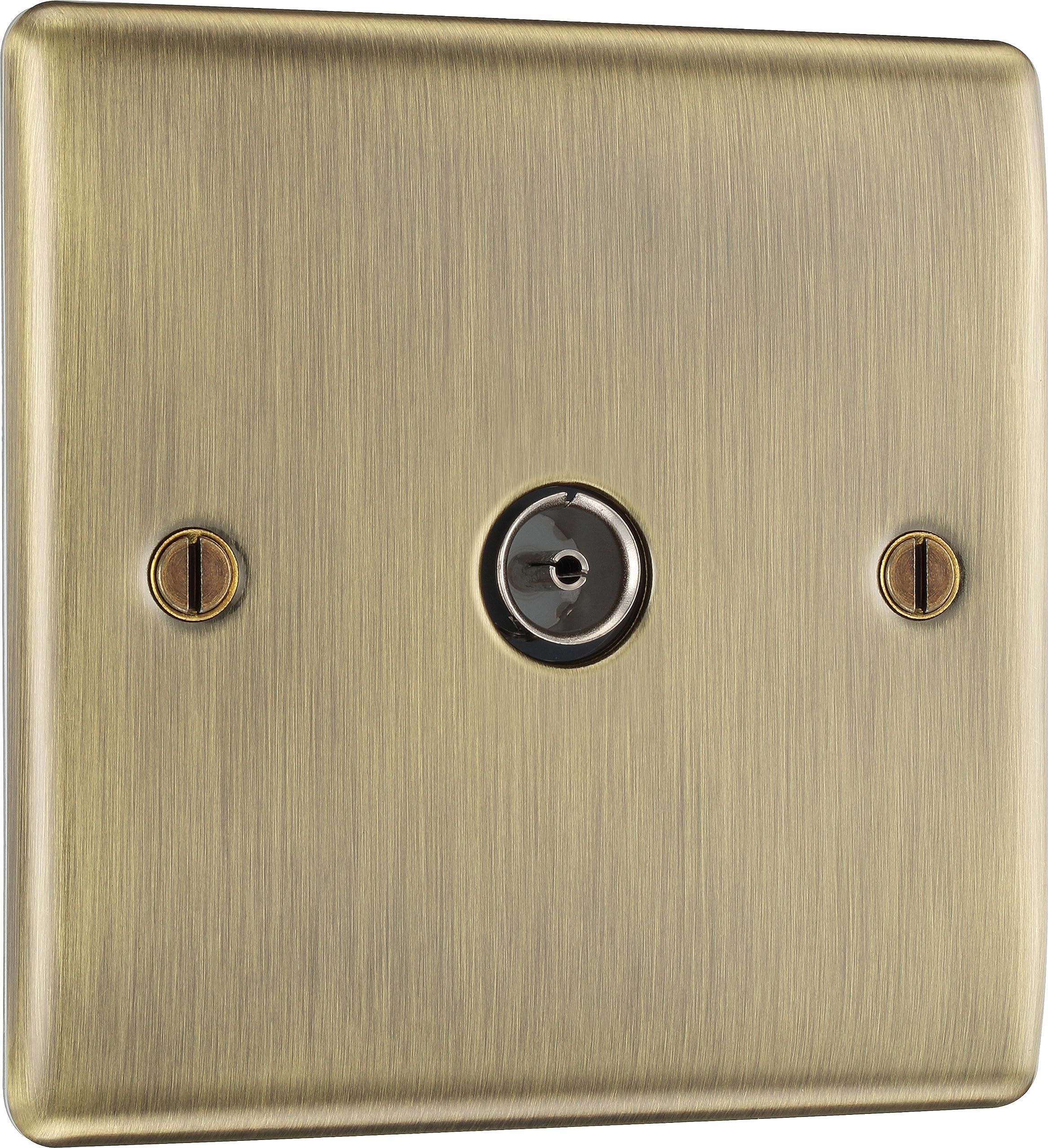 BG Electrical Single Socket For TV or FM Co-Axial Aerial Connection, Antique ...