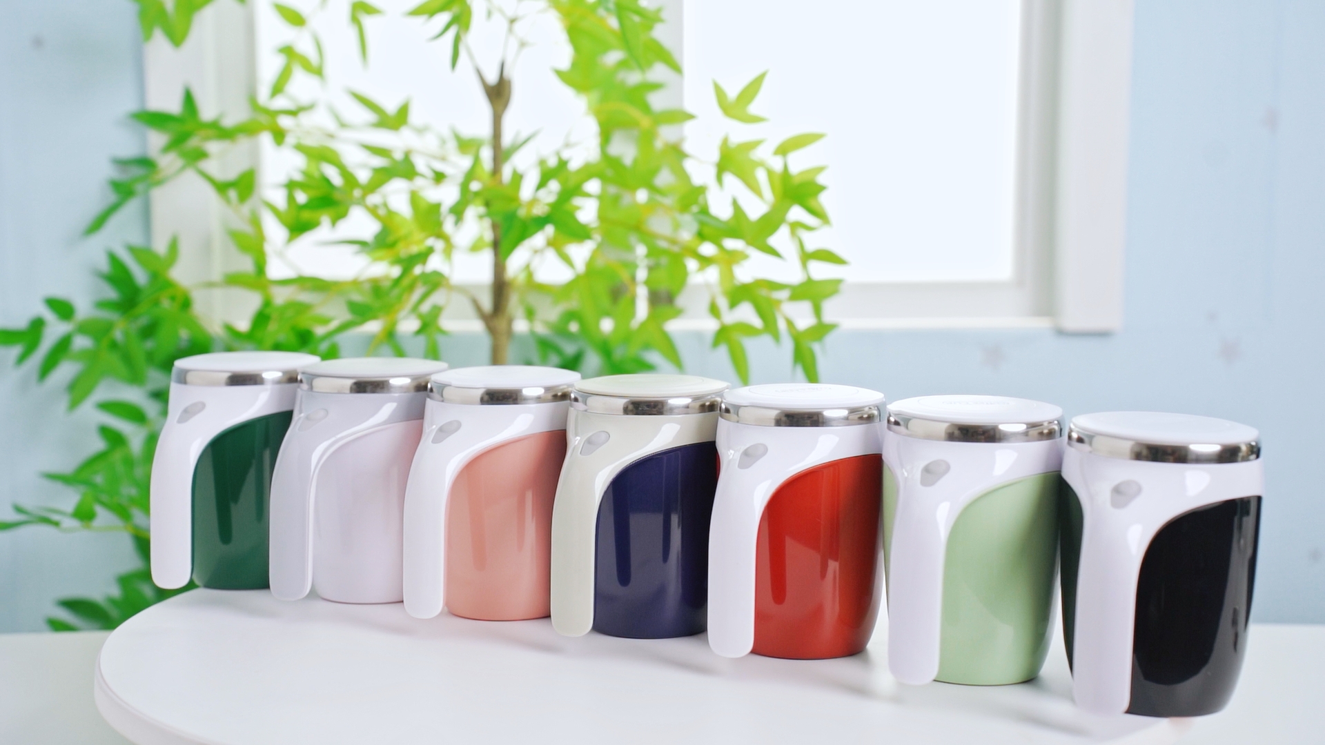 Pack 5 Tazas Automáticas Mezcladoras Acero Inoxidable 13.5 oz miniatura 7