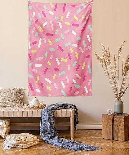 Miniatura 192 de Ambesonne Tapiz de naturaleza, silueta de oso salvaje en el bosque de la selva en la noche oscura, ilustración para colgar en la pared para Verde