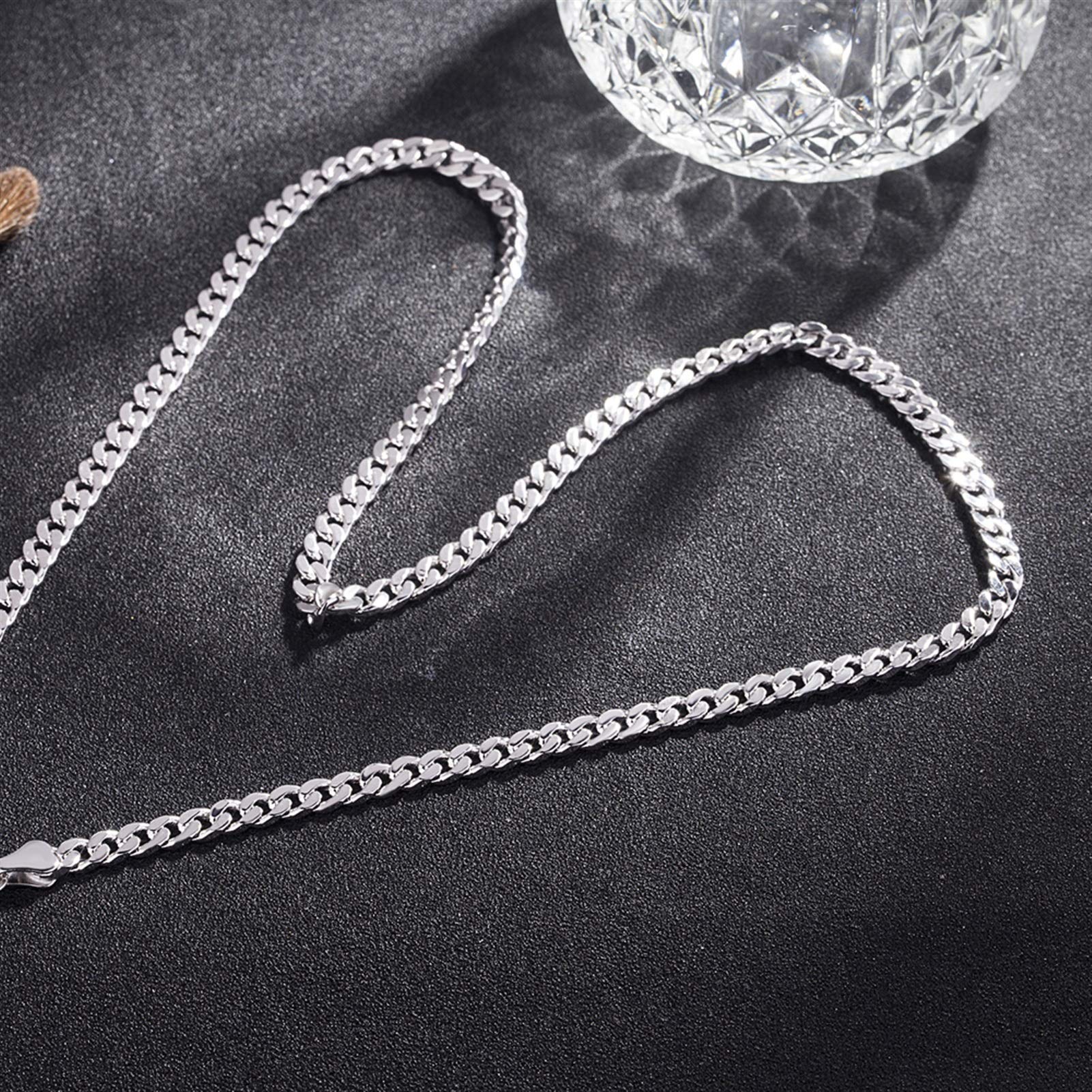 Collier Chaine Homme Herrenhalsketten 925 Sterling Silber Herren Halskette Link Kette 6,5 mm 20-24 In Mann Fine Schmuck Geschenk