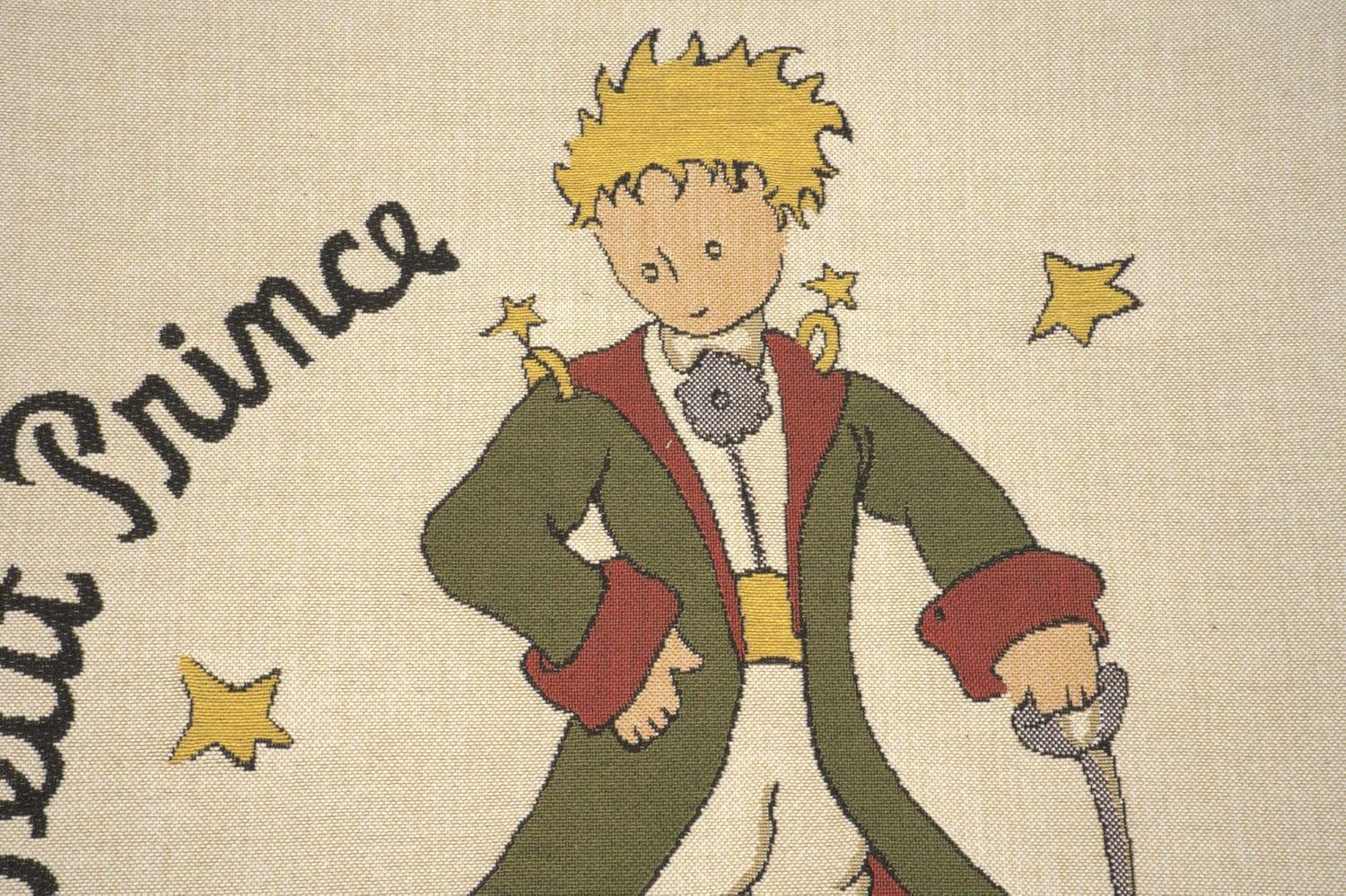 C Charlotte Home Furnishings Inc The Little Prince in Costume Large European Cushion Cover | Decorative Cushion Case with Cotton Viscose & Polyester | 18x18 Inch Cushion Cover for Living Room