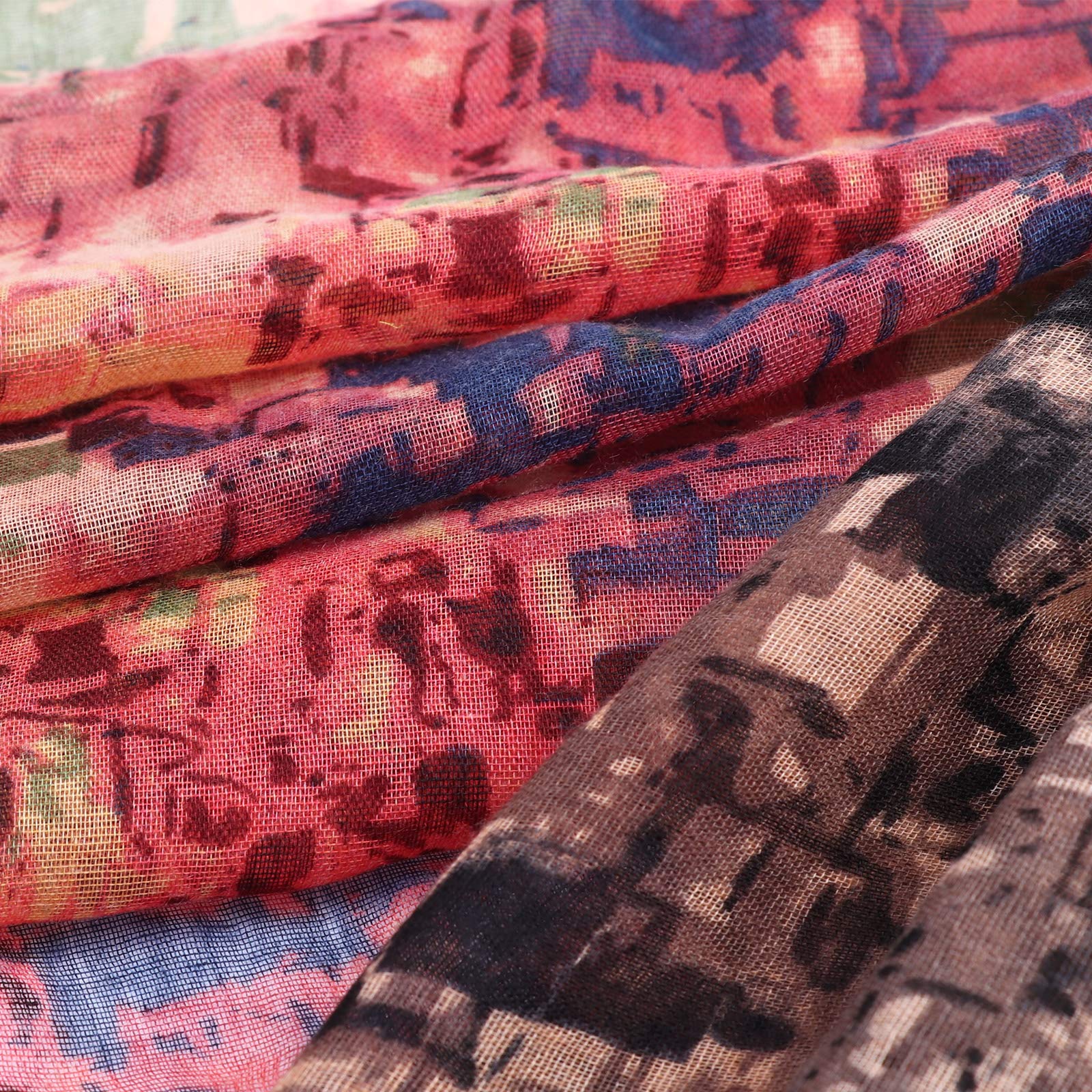 5 paquetes de vendas anudadas para mujeres con turbante africano preanudado Beanie Headwraps, talla única , Paquete de 2: turbante bufanda con estampado de flores 5