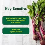 Organika Beetroot Organic- 1400mg High Potency Antioxidant, Blood-Pressure Support, Nitrous Oxide + Exercise Performance- 120vcaps