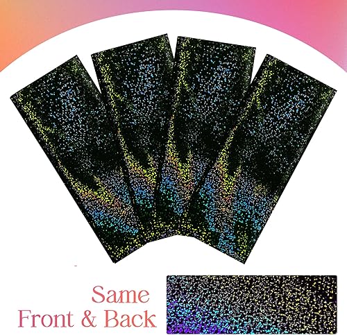 Miniatura 8 de 2 manteles holográficos negros con láser Galaxy Space de 40 x 108 pulgadas, cubierta de mesa con estrellas brillantes para Halloween, cumpleaños,