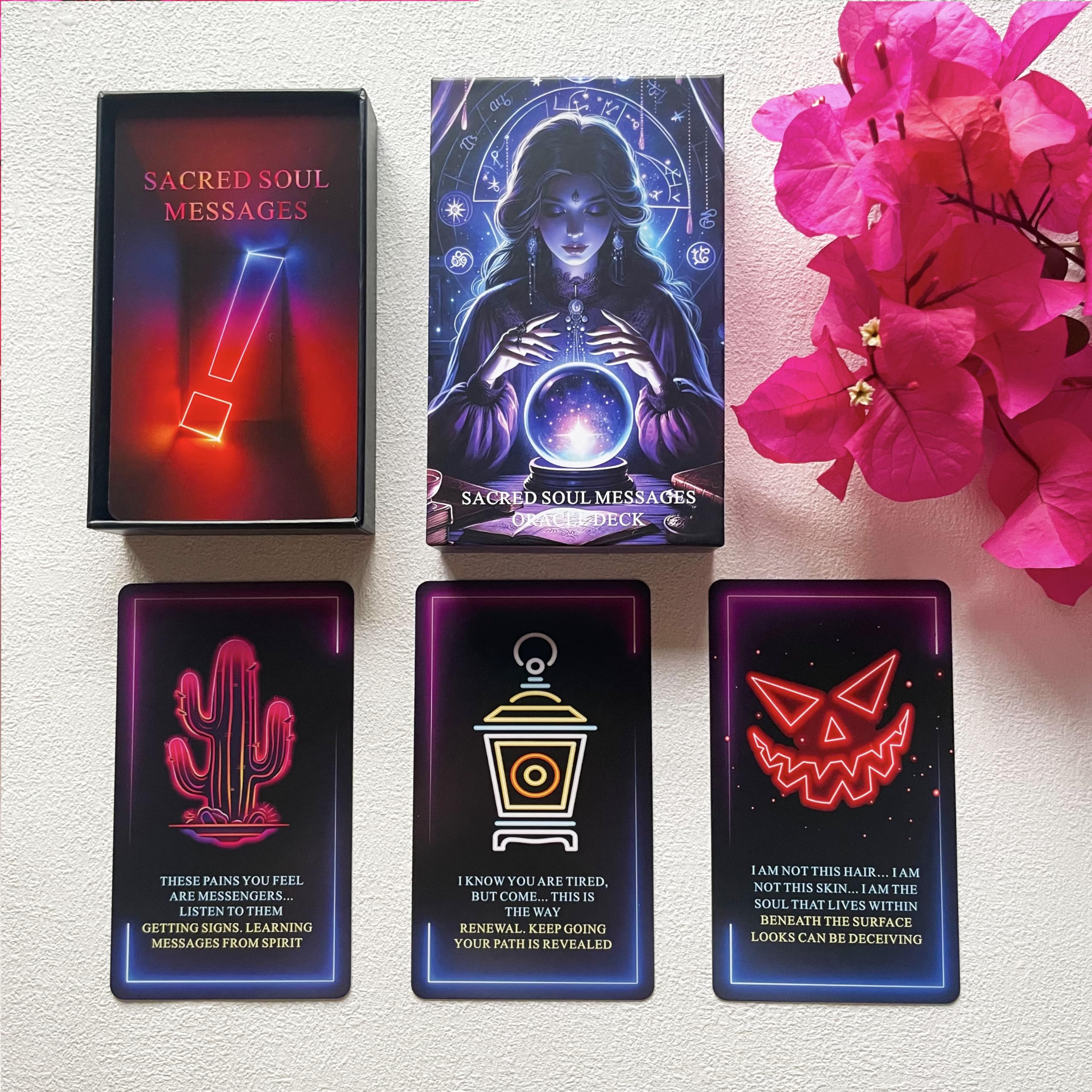 Tmenreiy Sacred Soul Oracle Cards Deck, Higher Self Messages Oracle Cards, Oracle Deck Combines Art, Intuition, and Ancient Wisdom to Show You the Way Forward
