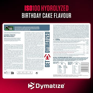 Dymatize ISO 100 Hydrolyzed Birthday Cake 2264g - Whey Protein Hydrolysat + Isolat Powder