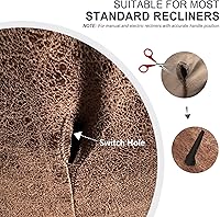 Vista 115 de Fundas para sillas reclinables con aspecto de cuero, funda elástica de 4 piezas, funda suave para silla reclinable, protector de muebles lavable