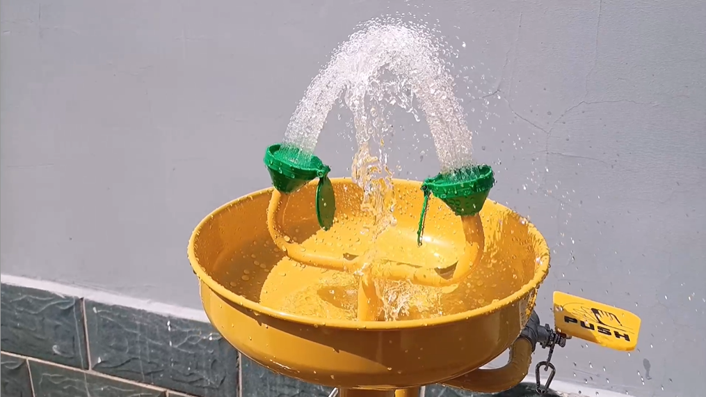 Huanyu Augenspülstation – 360° Drehbar, 3 Adapter, Variabler Wasserfluss – Für Labor & Fabrik