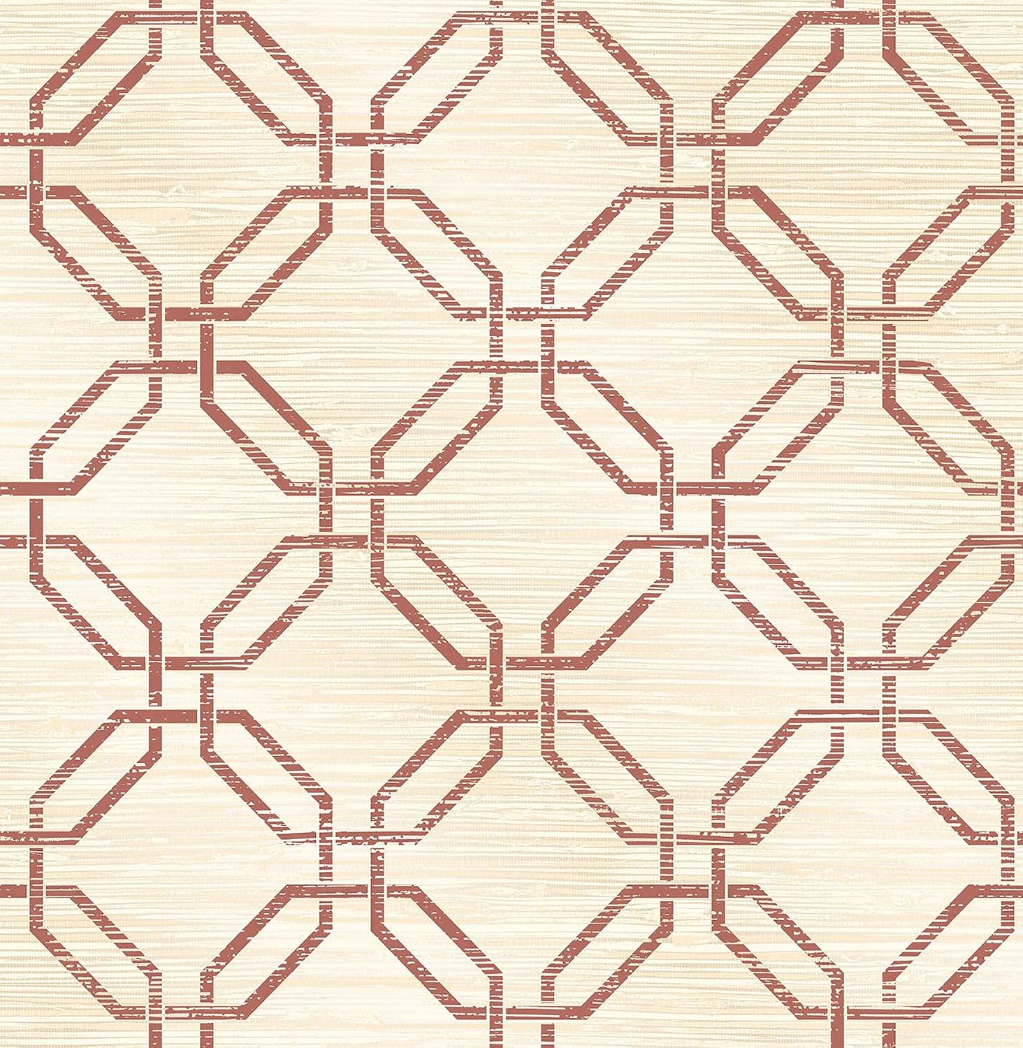 Brewster Home Fashions 2766-24408 Phaius Burgundy Trellis Wallpaper