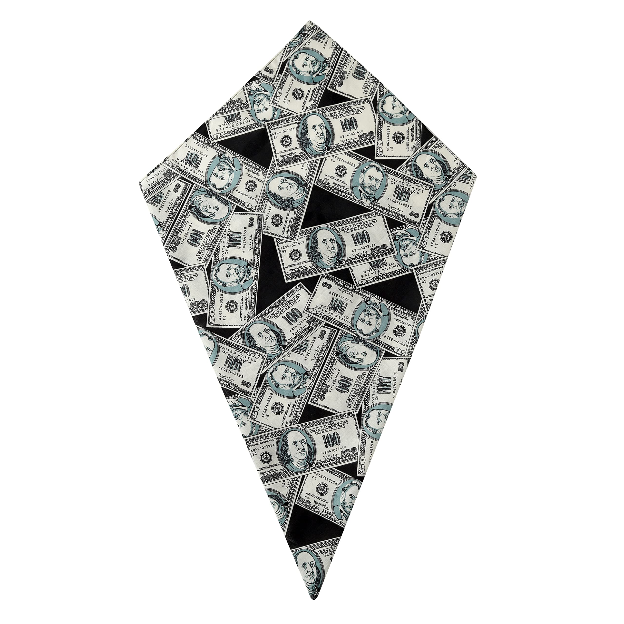 Komonee Men's Multicoloured Dollar Bill Bandana Money Cash Usd Usa America Gangster Pimp Head Scarf