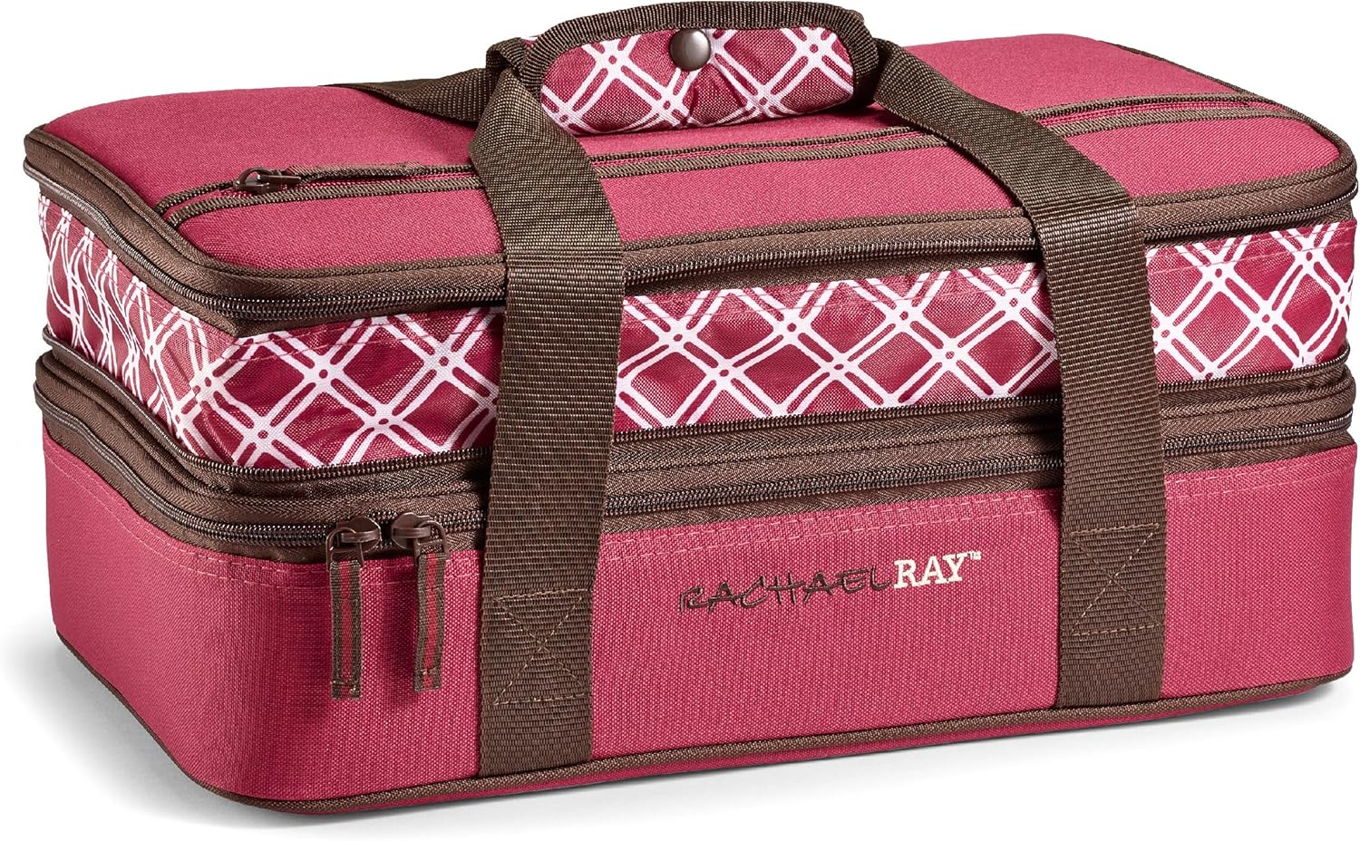 Rachael Ray Expandable Insulated Casserole Carrier with Dish Storage