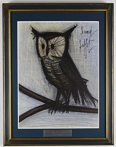 Amazon ベルナール ビュッフェ 小さなフクロウ Lithographies 1952 1966より 絵画 版画 リトグラフ 本 1967年パリで制作 作家生前作品 90日間返品保証 無期限アフターサービス 版画 彫刻 通販