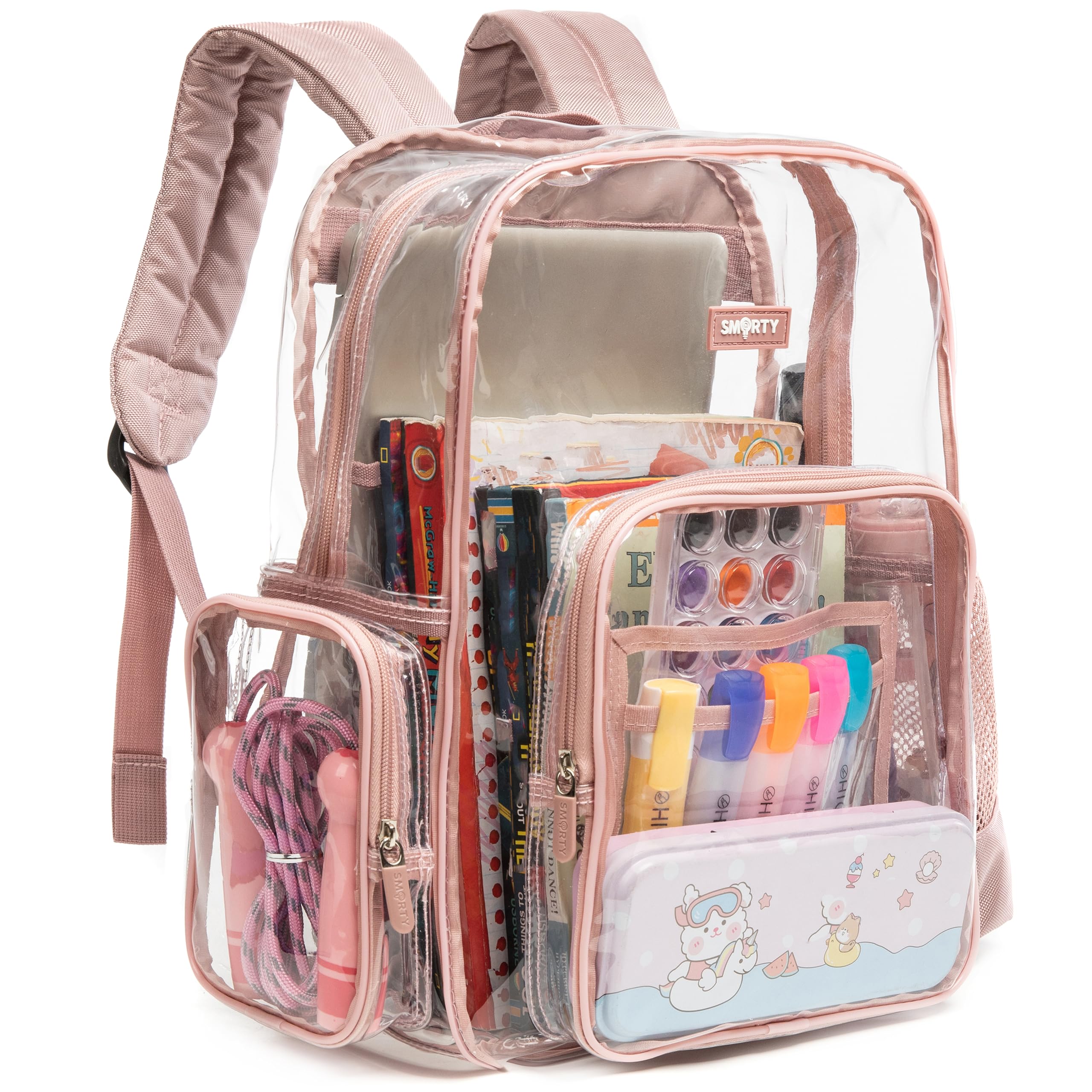 J.CARP Clear Bag Heavy Duty Backpack Durable Transparent See Through Bag