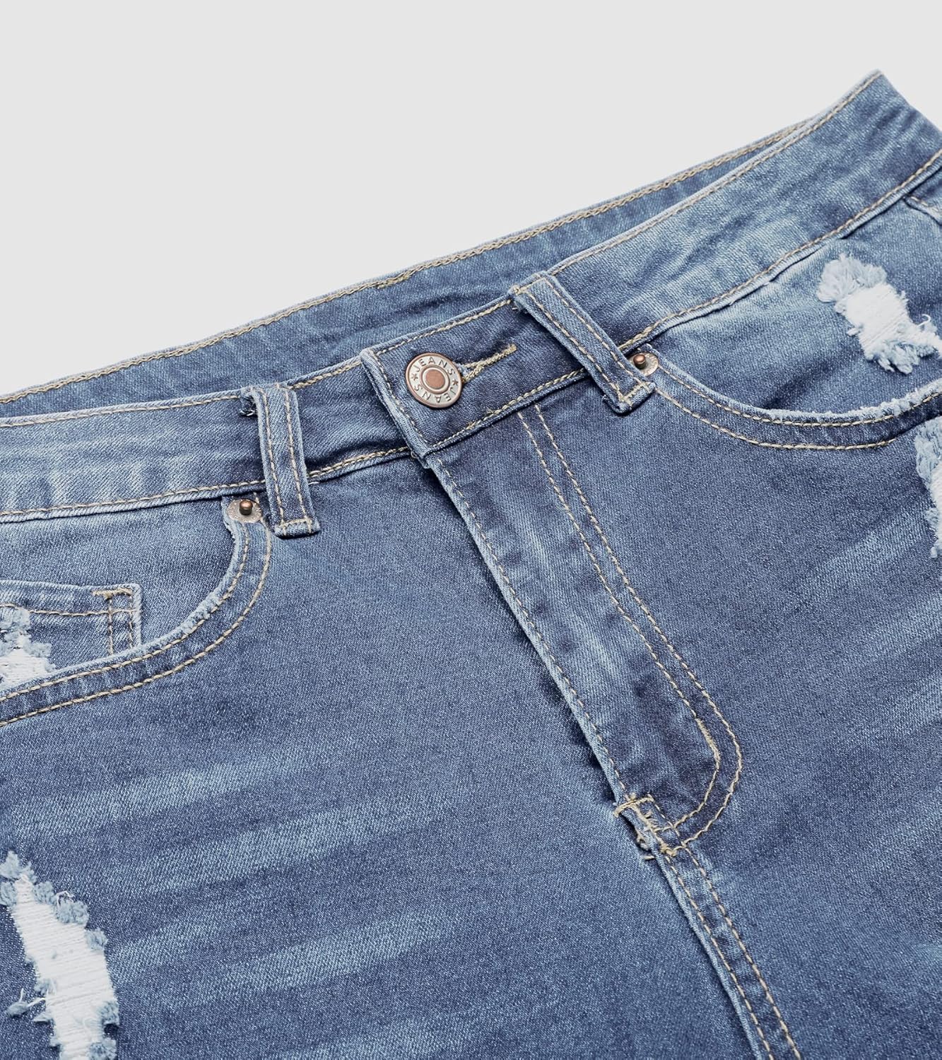 Utyful Women Summer Frayed Ripped Bermuda Shorts Distressed Denim Jeans Short - Image 7