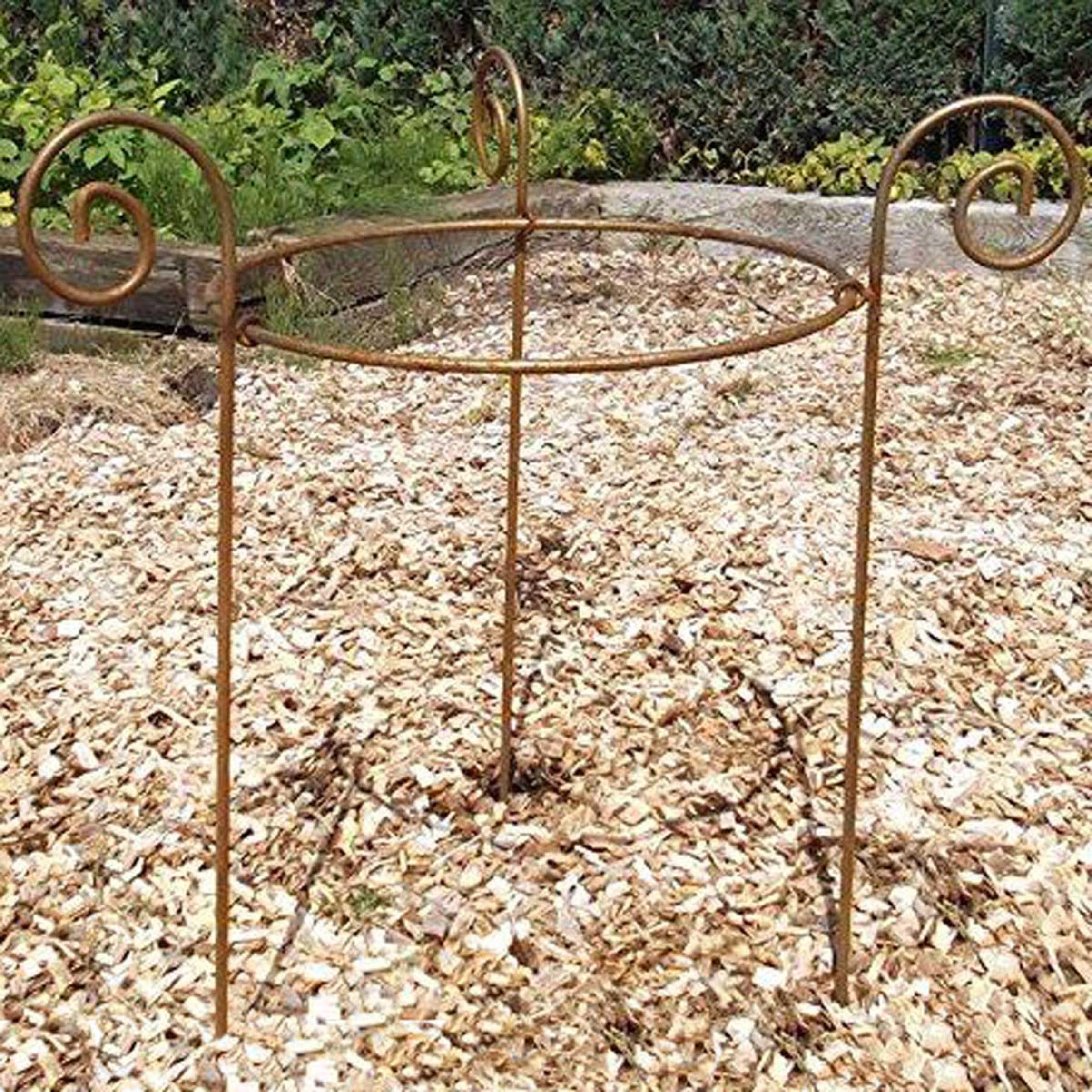 Staudenhalter - Rankhilfe rund 40cm massiv in Volleisen 8mm für Hortensien - Rosen, Gartendeko Pflanzenstütze