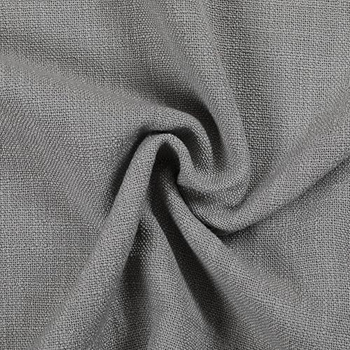 Miniatura 7 de TWOPAGES Cortina de lino gris mezclado para dormitorio con forro de privacidad cortina plisada a medida 72 pulgadas de ancho x 108 pulgadas de largo