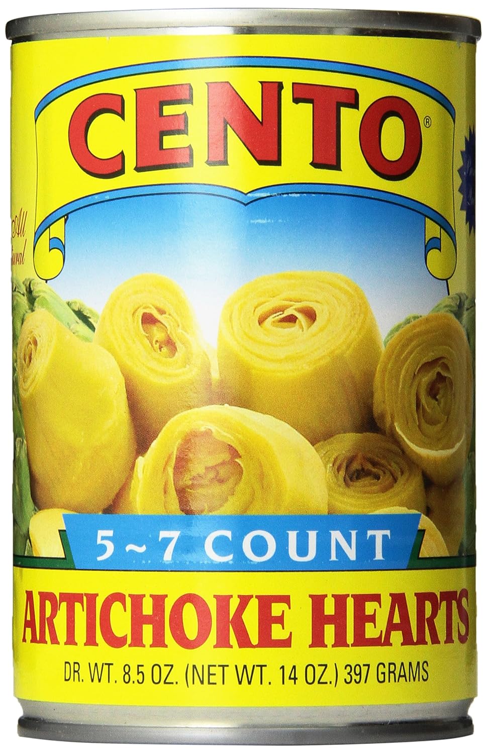 Cento Artichokes in Brine (5 to 7Count), 14Ounce Cans