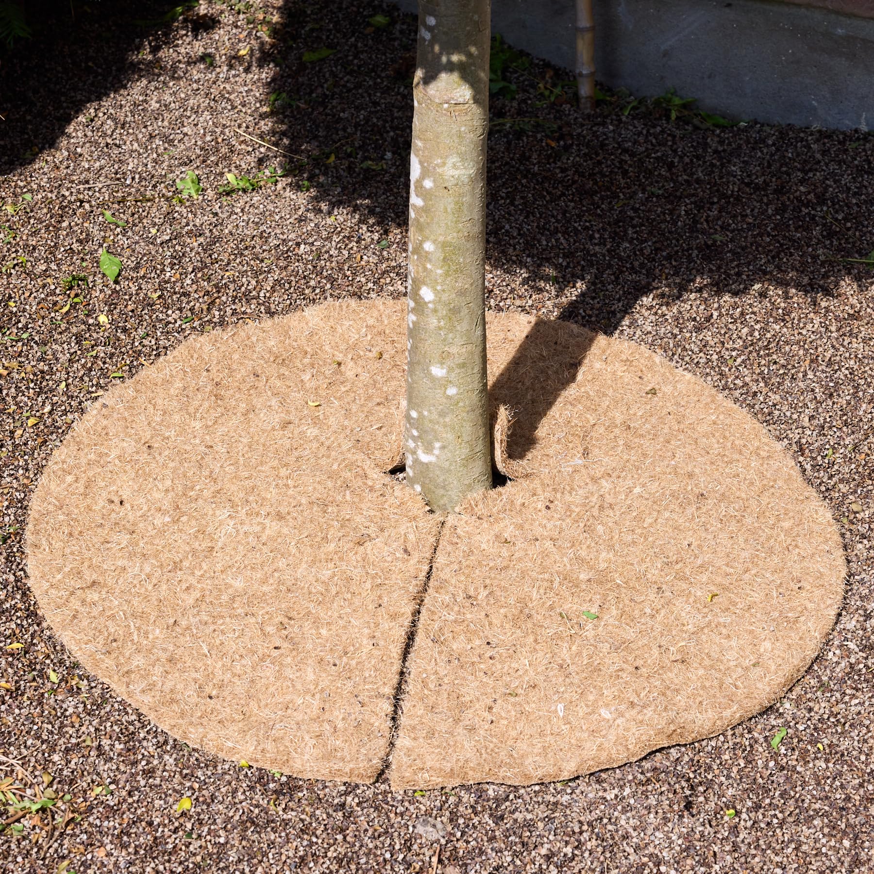 La cordeline Set di 10 Dischi pacciamatura, Ø 40 cm, in Fibra di Cocco Naturale, 900 g/m², Tappeto Protettivo per Piante, Erbe Cattive, Protezione pianta in Vaso, Marrone