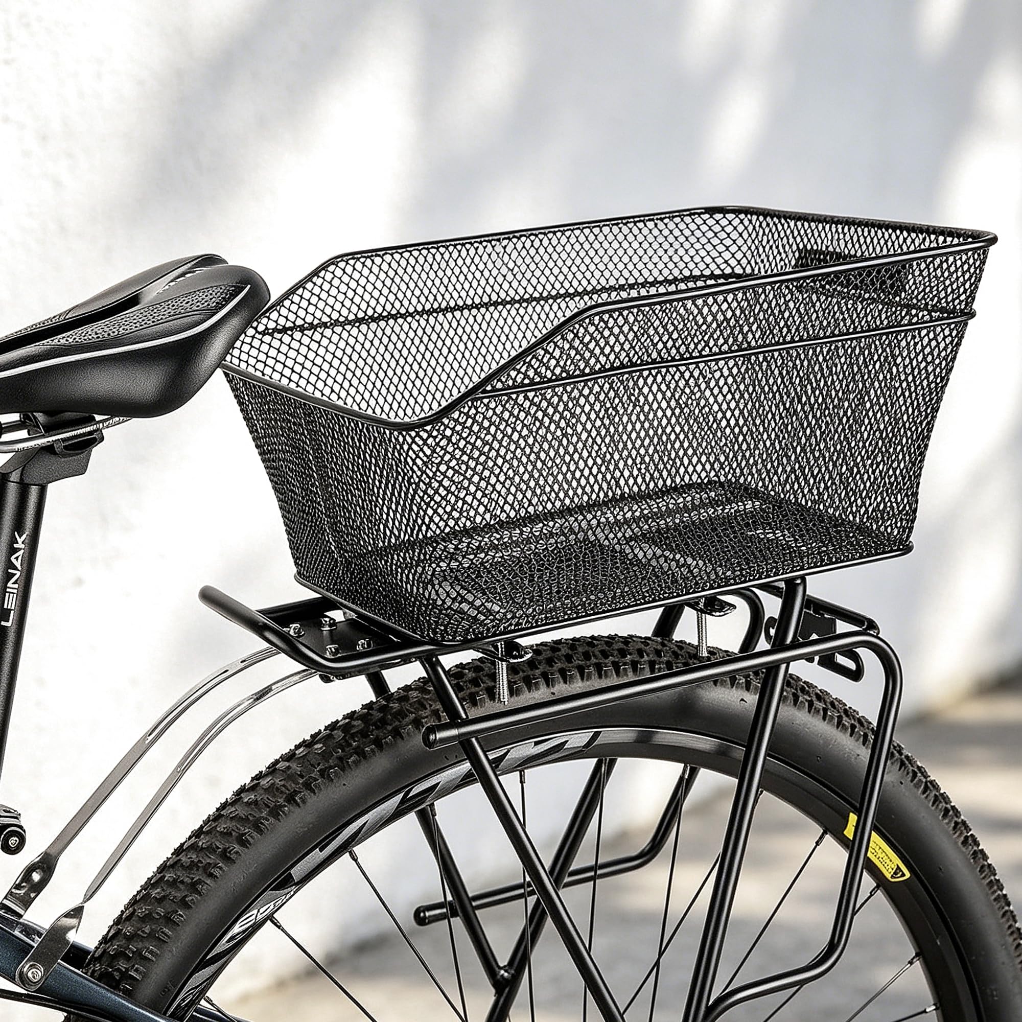 Fahrradkorb hinten – Robuster Gepäckträgerkorb aus Stahl mit Regenabdeckung, für Fahrrad und E-Bike, ideal für Alltag, Einkauf und Pendeln
