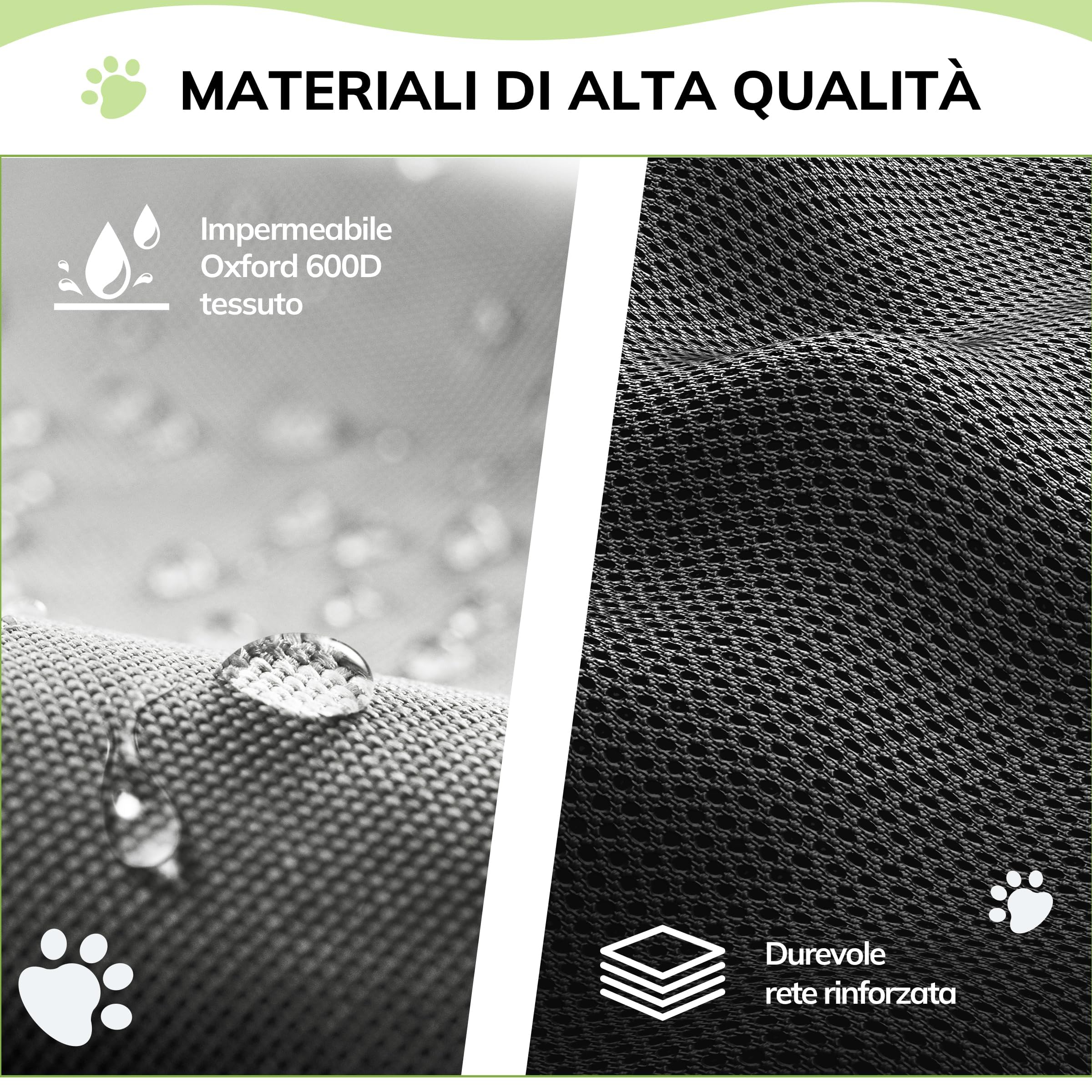 Morpilot Trasportino per gatti grandi e cuccioli fino a 12 kg, con cerniere di sicurezza, pieghevole, per il trasporto di gatti e cani, per andare al veterinario, 60x42x42cm, Grigio Fumo(M)