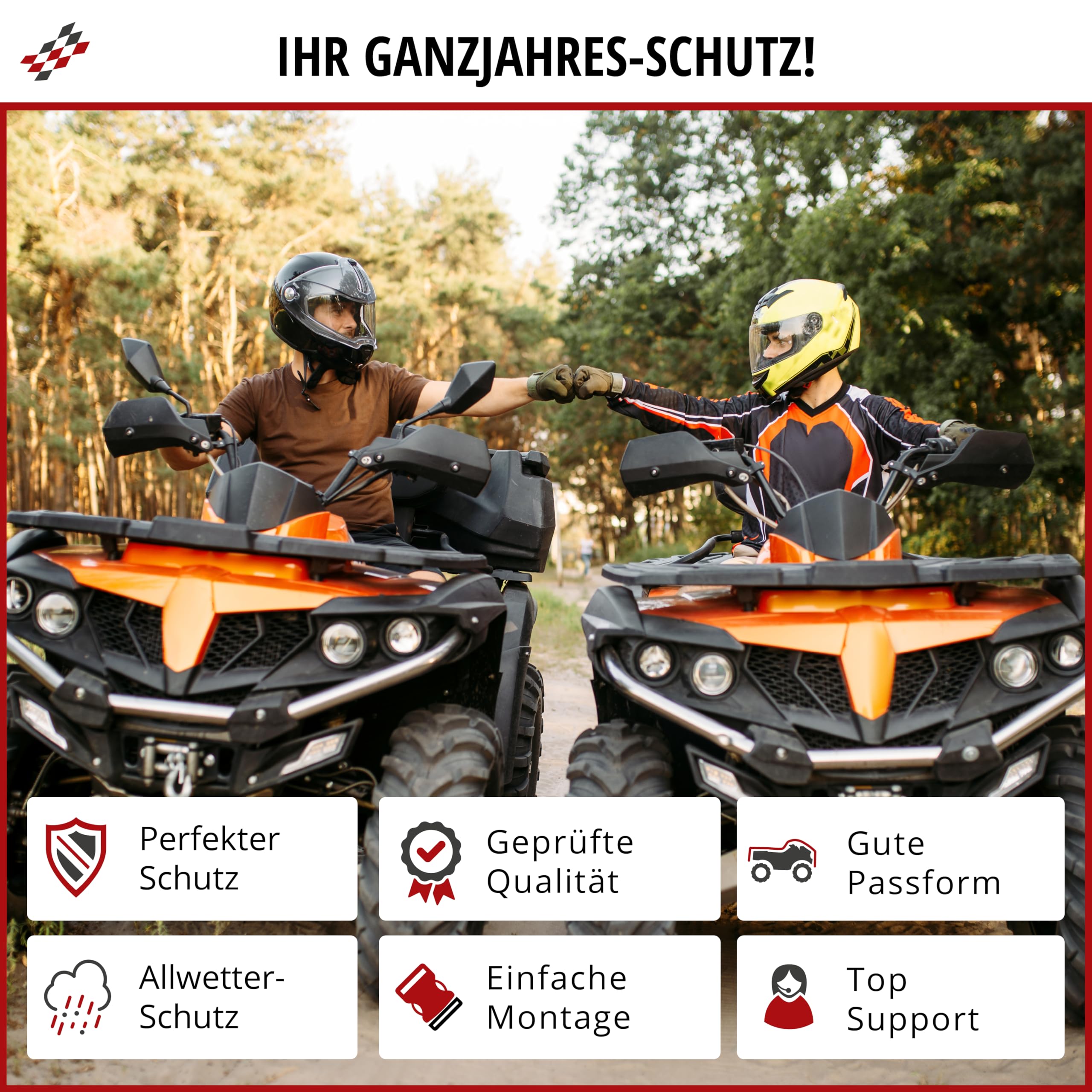 Walser Abdeckplane Quad All Weather Basic, Quad Abdeckplane wasserdicht, Quad Garage, Quad Zubehör, UV-beständige Quad Abdeckplane auch für E Quad, Quad Plane, wetterfeste Abdeckung Plane schwarz L