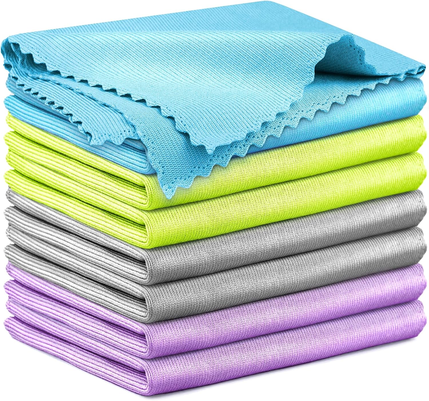 Airlab 8X Glaspoetsdoekje, Glasdoekjes voor Ramen Streepvrij, Microvezeldoekje voor Thuis Alle Doeleinden, Magic Wipes Badkamer Droog Doekje, Poetsdoekje voor Huishoud Spiegels Bar Keuken Schotel