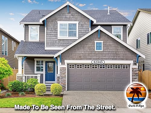 Miniatura 5 de Placas horizontales personalizadas de dirección para exterior, fabricadas en Estados Unidos con material compuesto de aluminio, placa de dirección