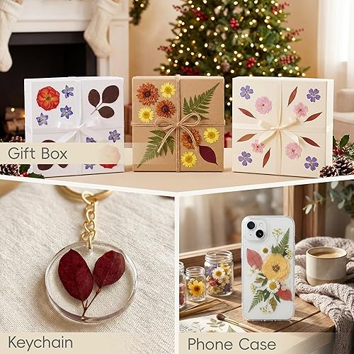 Miniatura 8 de Flores secas pastel vintage de 80P para manualidades, flores prensadas naturales reales en tonos suaves retro para arte de resina, manualidades de