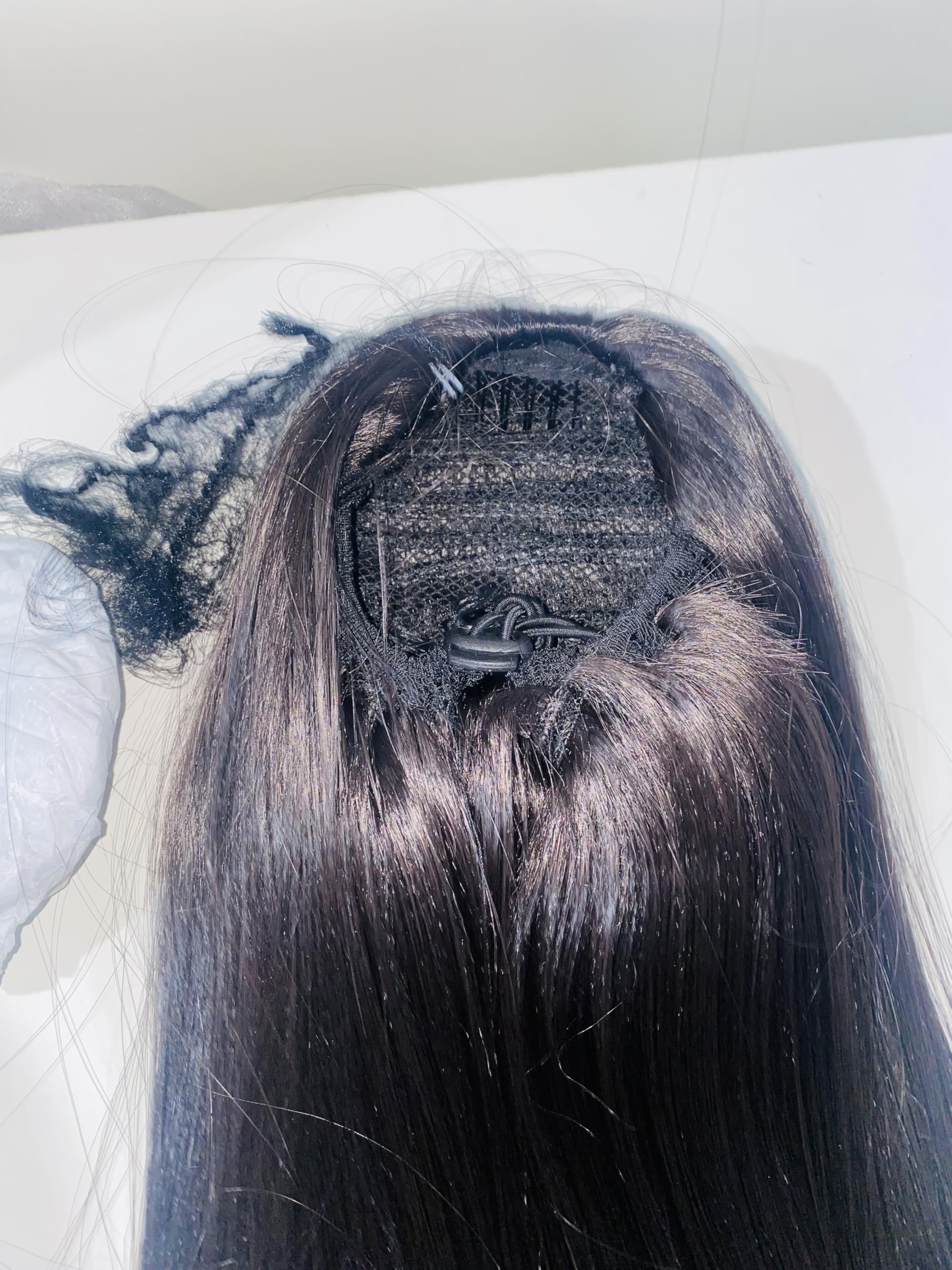 Premium quality Straight Drawstring Ponytail Hair Extension, 24 inches, Natural Synthetic Hair - Image 3