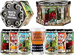 Kit Presente Cerveja Roleta Russa IPA, APA, Easy IPA Lata 350ml e Copo Bracelete 300 ml