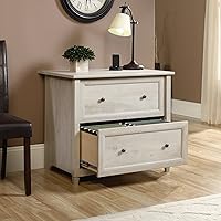 Vista 4 de Sauder Edge Water 2 Drawer Lateral Filing Cabinet, Office File Cabinet, in Chalked Chestnut