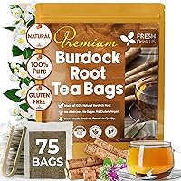 Vista 50 de FreshDrinkUS, 75 bolsas de té de cardo mariano premium, 100% natural y puro de semillas de cardo mariano. Té de hierbas con semillas de cardo