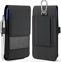 Vista 8 de Mopaclle Funda vertical para teléfono celular con clip y bucle para cinturón, resistente soporte para cinturón de teléfono compatible con iPhone 17