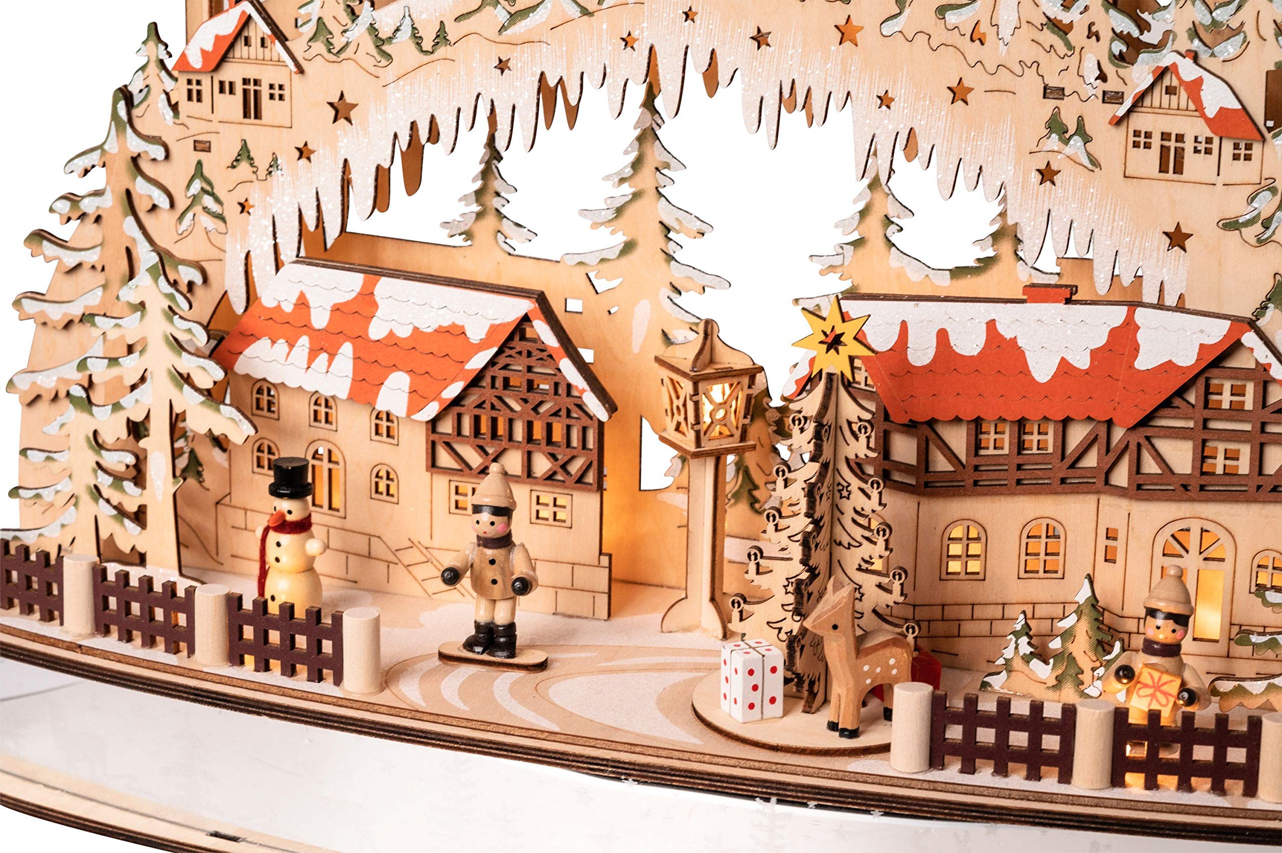 Wichtelstube-Kollektion LED Schwibbogen Weihnachten im Ergebirge, Schwippbogen Lichterbogen
